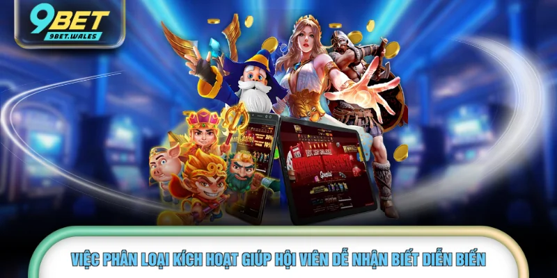 Việc phân loại kích hoạt giúp hội viên dễ nhận biết diễn biến